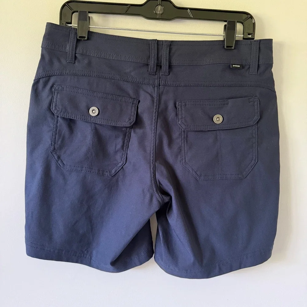 Prana Standard Fit Navy Utility Shorts Womens Size 10 Outdoors Hiking Gorpcore - Picture 9 of 9
